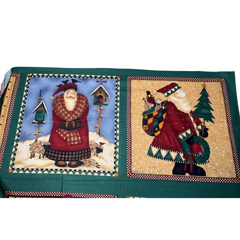 Debbie Mumms "Mumms The Word" Christmas Santa Fabric Panel Quilting Crafts